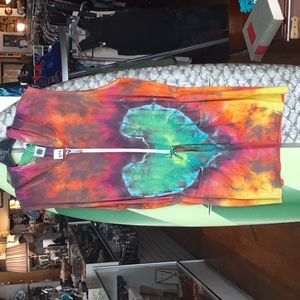 Tie Dye Hoodie Dress (Large)